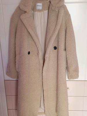 Bershka Beige Bouclé Coat new, size M