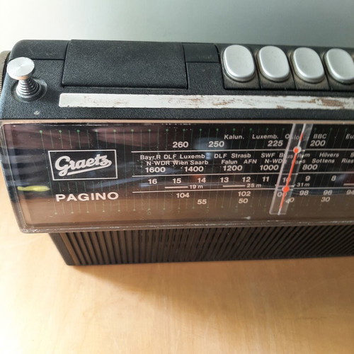 Graetz Pagino vintage portable transistor radio used, 1970s German