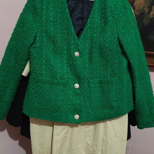 Dorothy Perkins green jacket with gold buttons, size M