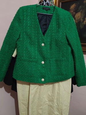 Dorothy Perkins green jacket with gold buttons, size M