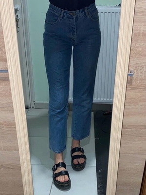 Γυναικείο ψηλόμεσο vintage jeans μεταχειρισμένο, μπλε, μέγεθος L
