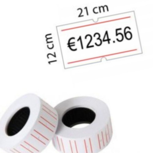 Self-Adhesive Labels (2*15 pieces) on a Roll for Label Maker 21mm * 12mm, New in packaging