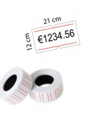 Self-Adhesive Labels (2*15 pieces) on a Roll for Label Maker 21mm * 12mm, New in packaging