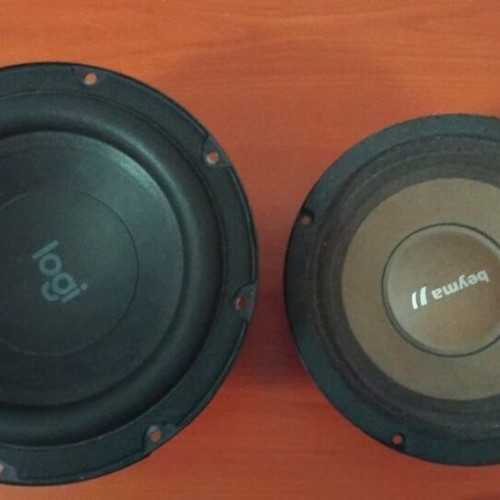 Logitech Z623 Subwoofer cone 7 inch, Beyma 6m80nd midrange speaker 6.5 inch, i-jmb computer speakers, Sharp hibox TV speakers, Wster Bluetooth speaker cone, i-jmb K-431s Bluetooth speaker cone