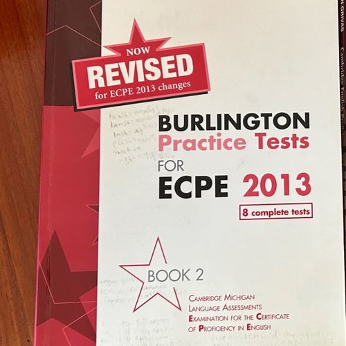 Burlington Practice Tests for ECPE 2013 used