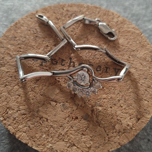 Bracelet and ring set with opal, 925 silver, like new