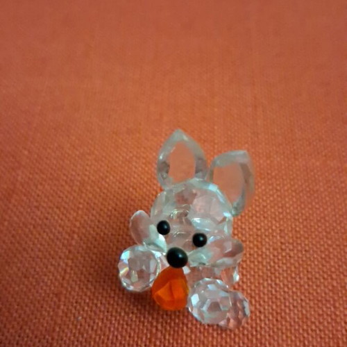 Crystal animal figurines like new, set of 3 pieces