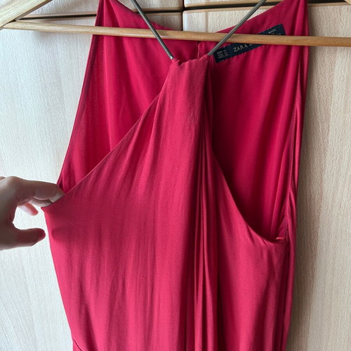 Zara maxi dress red summer like new, size L