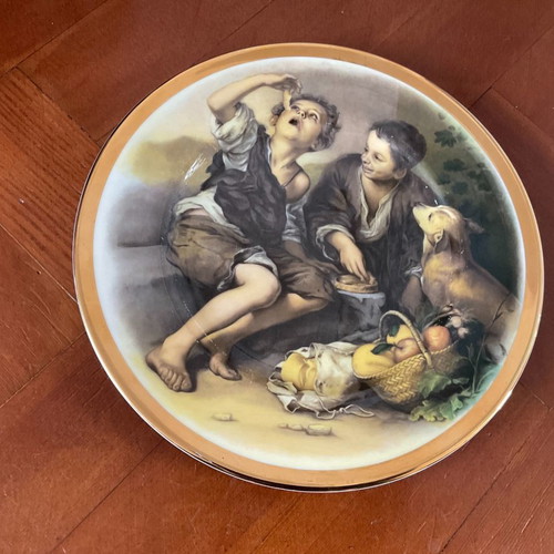 Fenton English porcelain plate with Murillo painting, diameter 27 cm