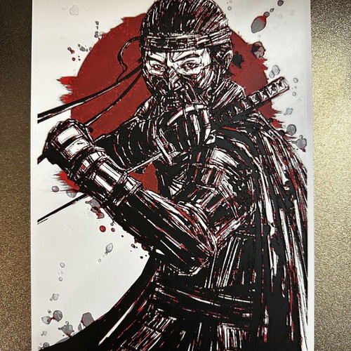 3D embossed image Ghost of Tsushima with Jin Sakai character new