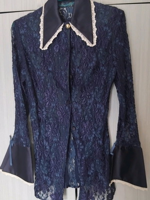 Δαντελένιο vintage πουκάμισο Polyxeni Design by Kostetsos σαν καινούργιο, μέγεθος S
