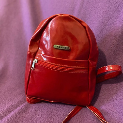 Vinyl backpack red like new