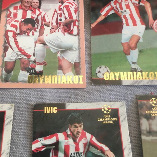 Golden Olympiakos Champions League 98 Cards like new, vintage