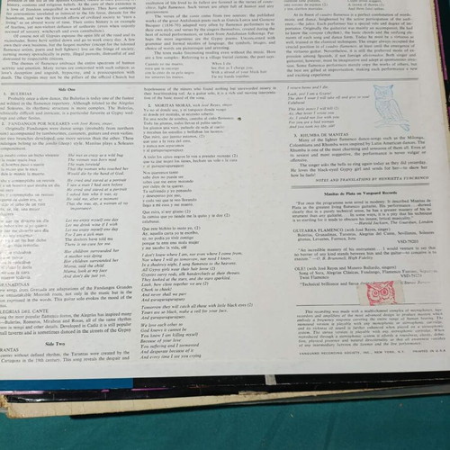 Manitas de Plata at Carnegie Hall vinyl record