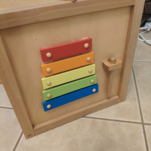 ELC wooden activity cube like new