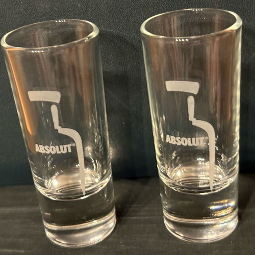 Absolut collectible shot glasses like new, 10.5 cm height