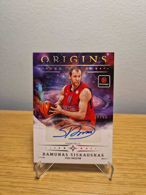 2025-26 Panini Origins EuroLeague Ramunas Siskauskas Auto card like new