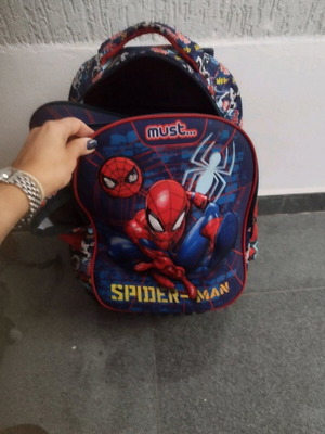 Spiderman school backpack with wheels