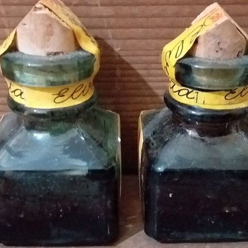 Ink bottles used, set of 8 collectible Liberty, Carter, Elvita