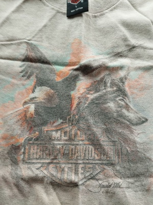 Harley Davidson T-Shirt used, beige, size L