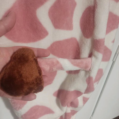 Onesie like new giraffe pattern, size 10 years, pink-white