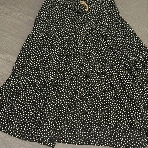 Stradivarius black polka dot skirt like new, size S