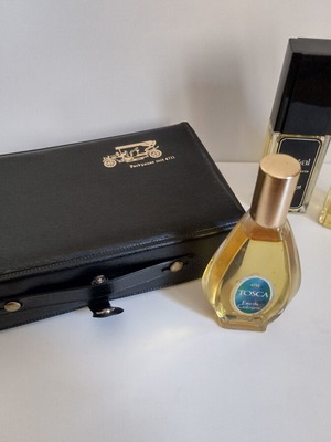 Tosca 4711 cologne set used with leather box and two vintage colognes