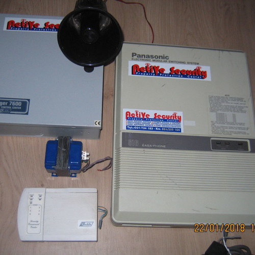Panasonic alarm and telephone system used