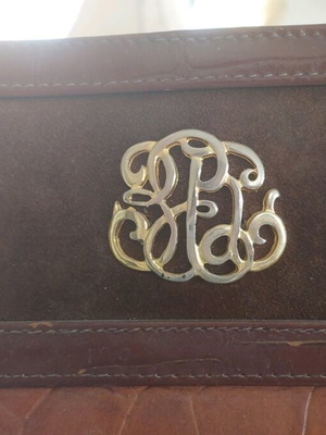 Brown leather shoulder bag used
