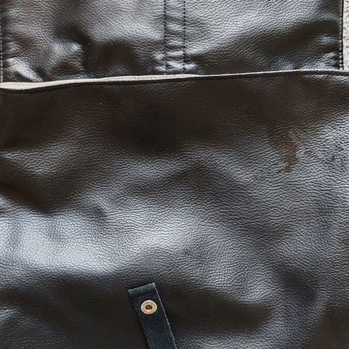 Handmade women's TZELATI bag used, leatherette and fabric