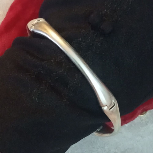 Hermes Ag 925 S bracelet, length 21.5 cm, wavy design