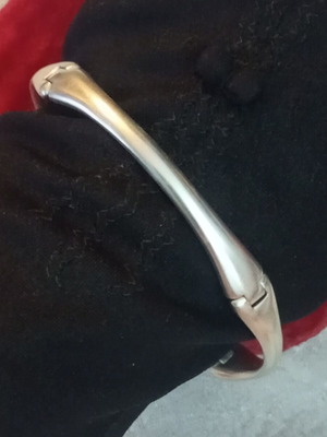 Hermes Ag 925 S bracelet, length 21.5 cm, wavy design