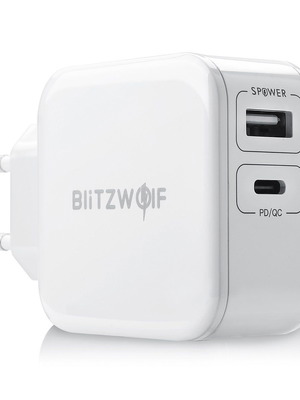 Ταχυφορτιστής BlitzWolf BW-S11 καινούργιος, PD 18W με USB-C & USB-A
