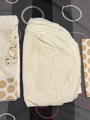 Baby bedding set with pillowcase used