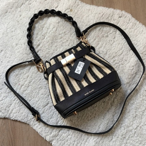 River Island bucket bag new beige crossbody mini