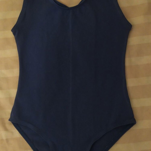 Gymnastics leotard size 5 blue like new, cotton-lycra