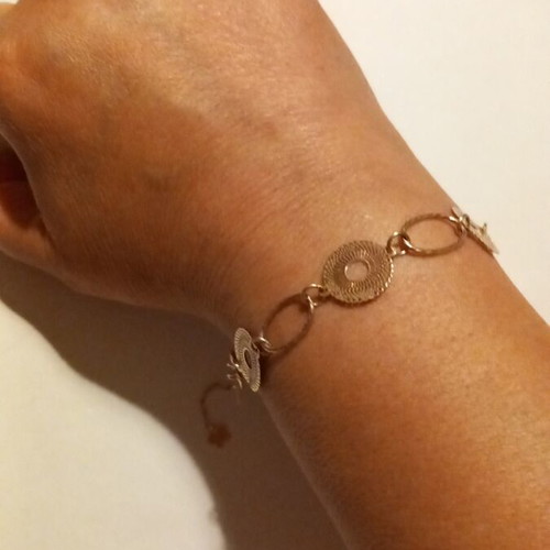Silver Rose Gold Bracelet 925 Italian, new, delicate design