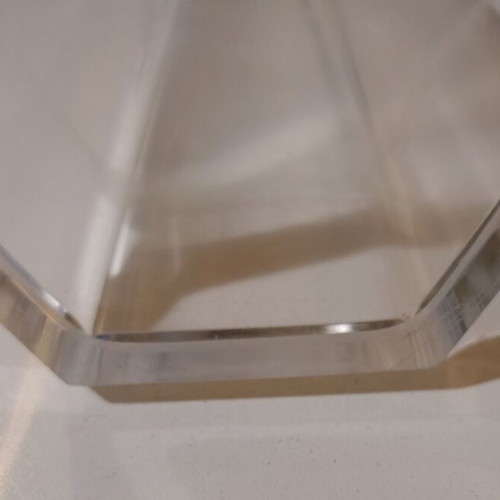 Crystal vase used, heavy and simple design