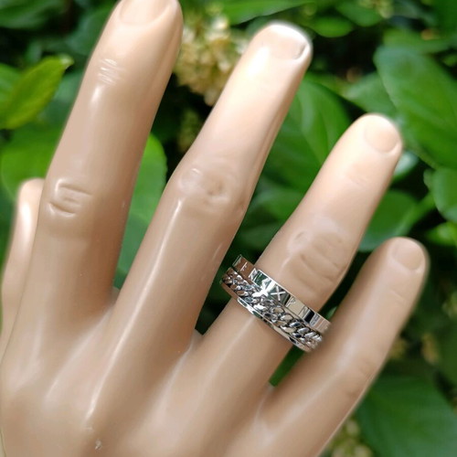 Viking Anti Stress Titanium Ring & Cross Earrings Set for Men