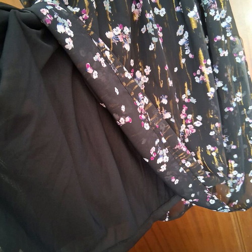 Ovs dress new long black floral polyester
