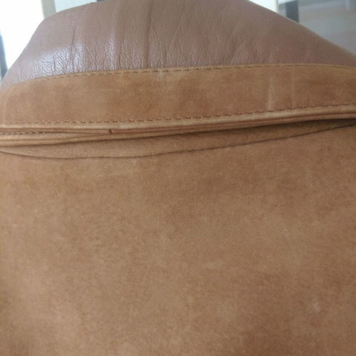 Freeland men's leather jacket used, beige, size L-XL