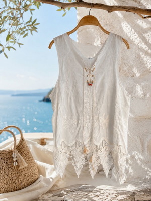 Summer blouse new, white, size S