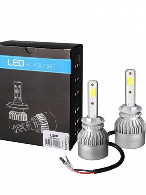 H27 880 LED lamp set 32V 6,500K 4x10W with COB Epistar and M-Tech fan new
