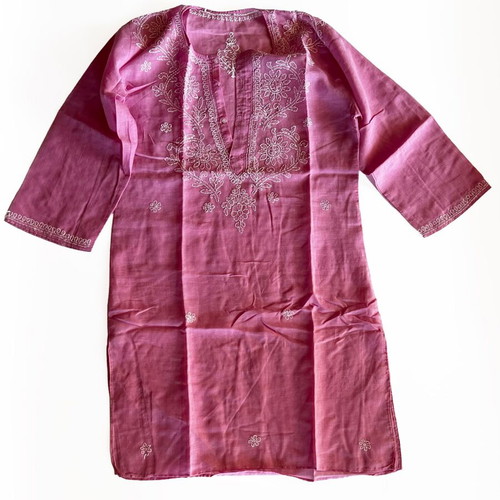 Indian Kaftan pink with embroidery new