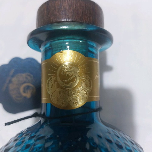 Mermaid Gin bottle used, empty, handmade design