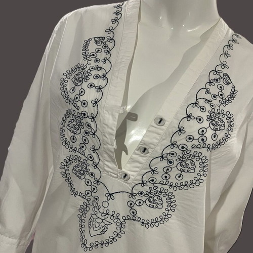 Brooksfield tunic shirt new, white, cotton, size M