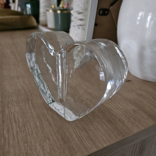 Decorative crystal heart-shaped like new