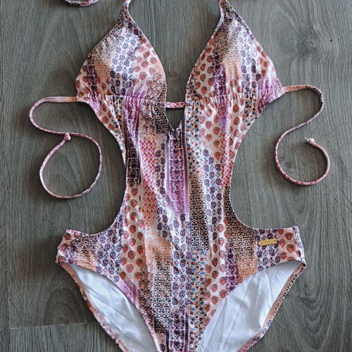 Lascana monokini new, size S/M, pink multicolor