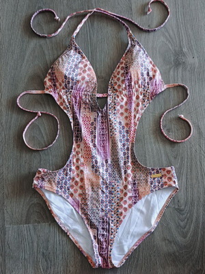 Lascana monokini new, size S/M, pink multicolor