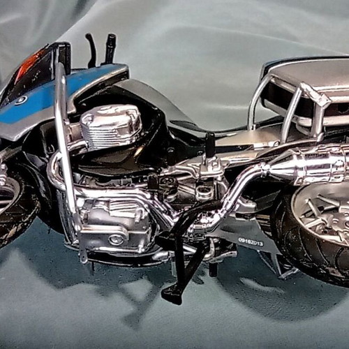 BMW Polizei Metal Motorcycle Miniature used, 17cm scale model